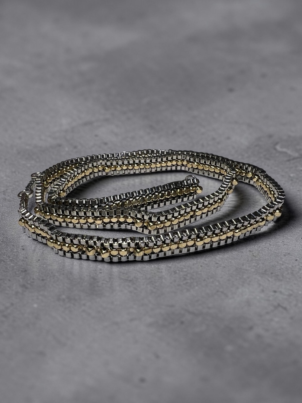 Two-Tone Gold & Silver Women's Wrap Bracelet